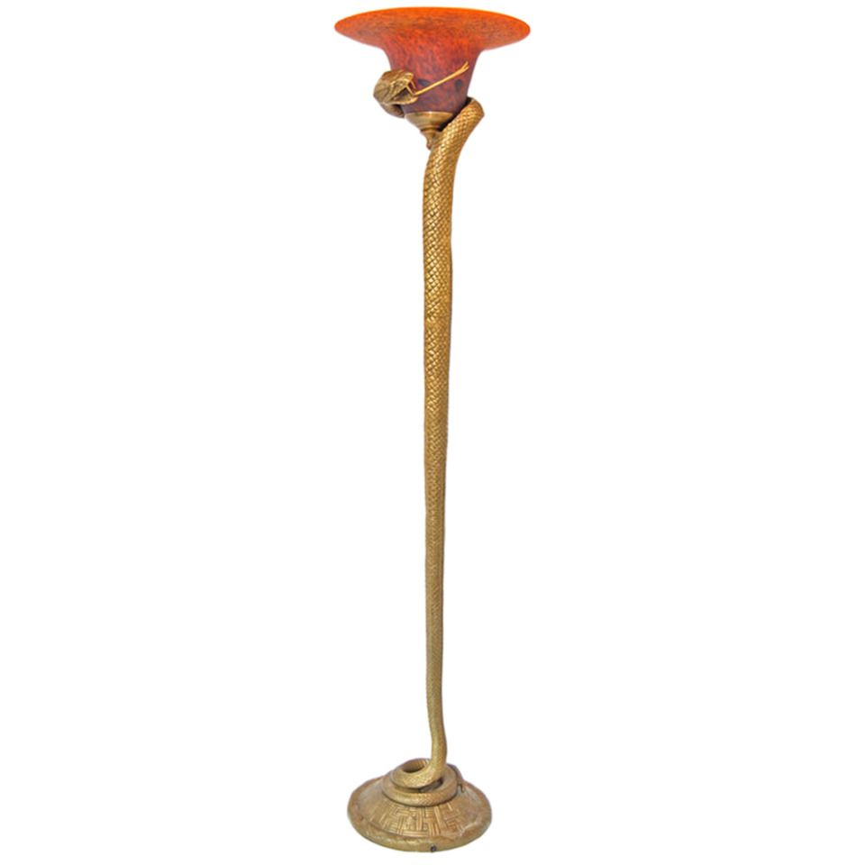 Edgar Brandt Style Bronze Snake Floor Lamp Lighting Ideas inside dimensions 960 X 960