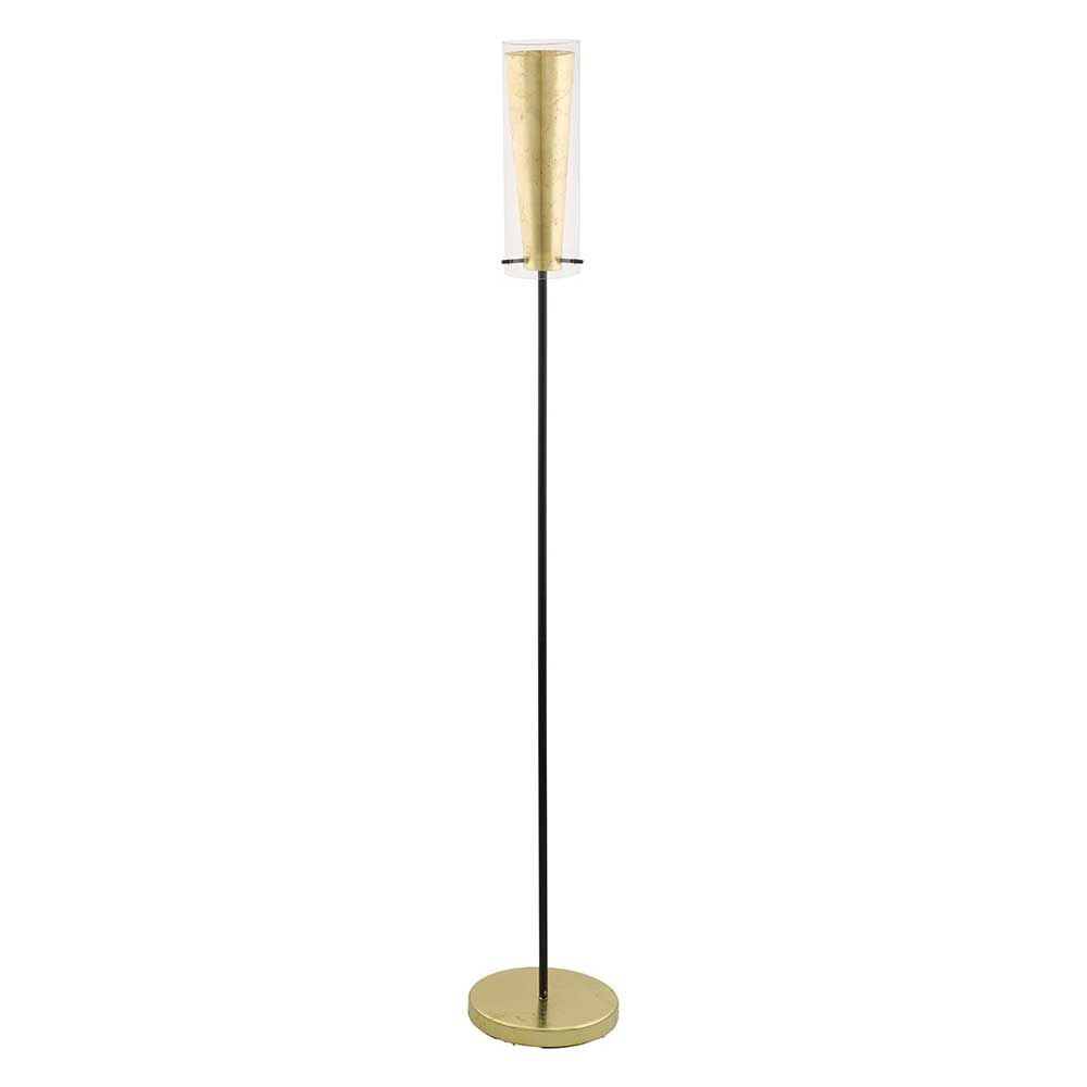 Eglo 97655 Pinto Gold Floor Lamp Black Gold for measurements 1000 X 1000
