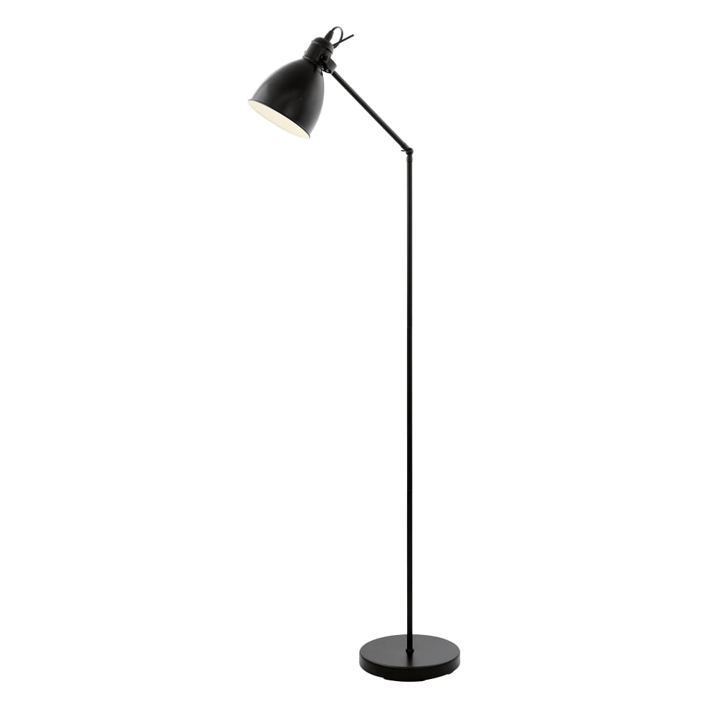 Eglo Lighting Priddy Single Light Floor Lamp Made Of Steel In Black Finish regarding sizing 1000 X 1000