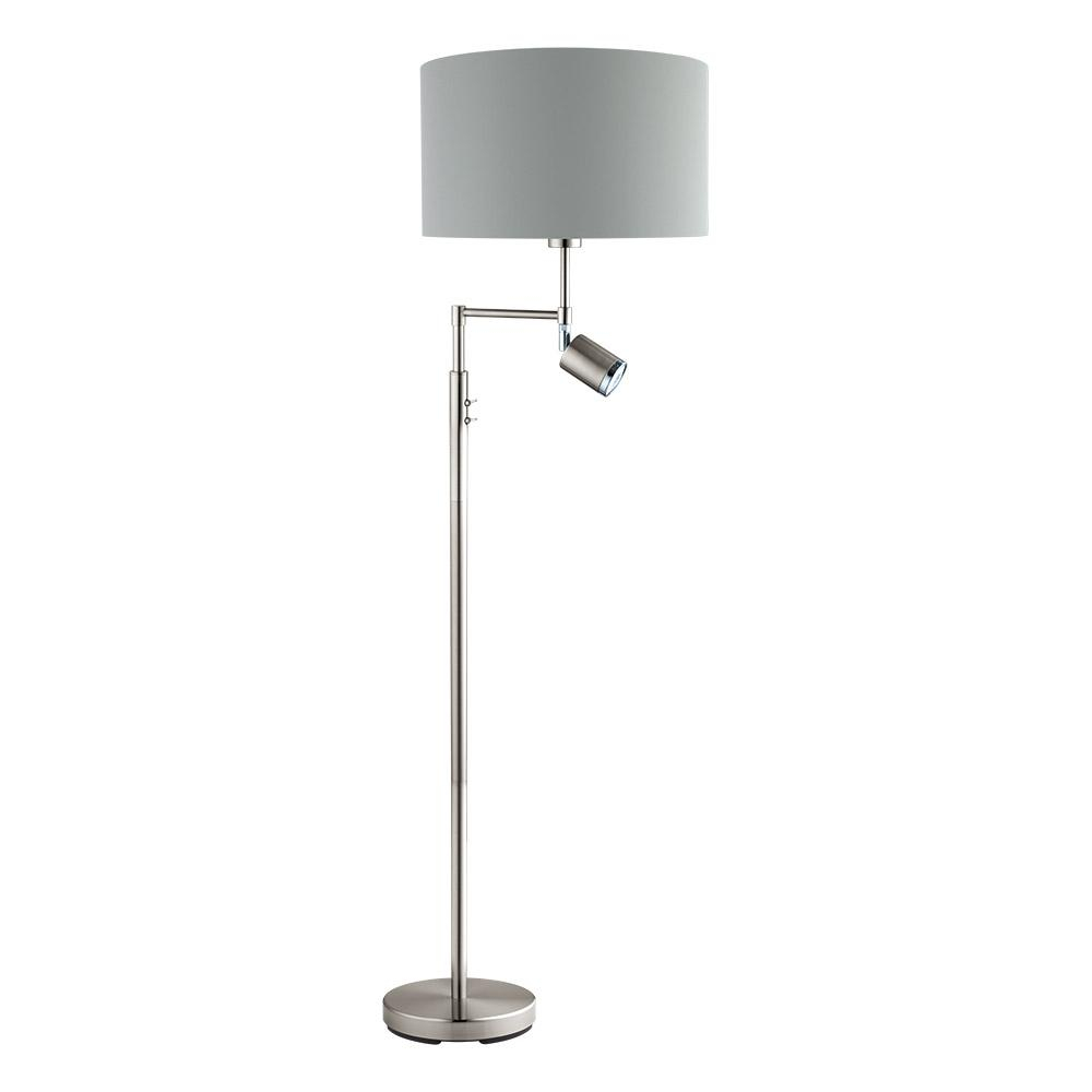 Eglo Santander 59 In Chrome Floor Lamp with measurements 1000 X 1000