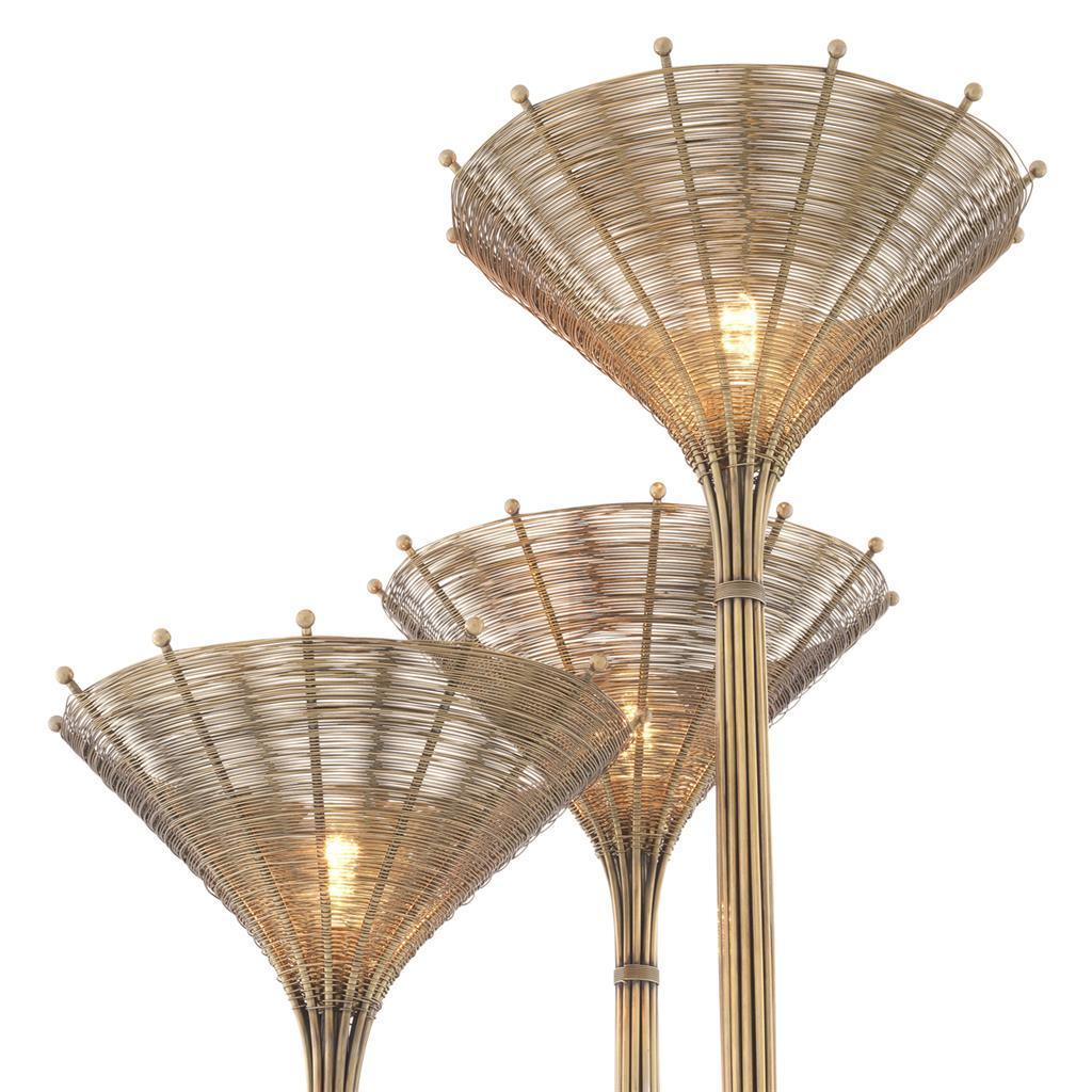 Eichholtz Floor Lamp Kon Tiki Triple Vintage Brass Finish regarding size 1024 X 1024