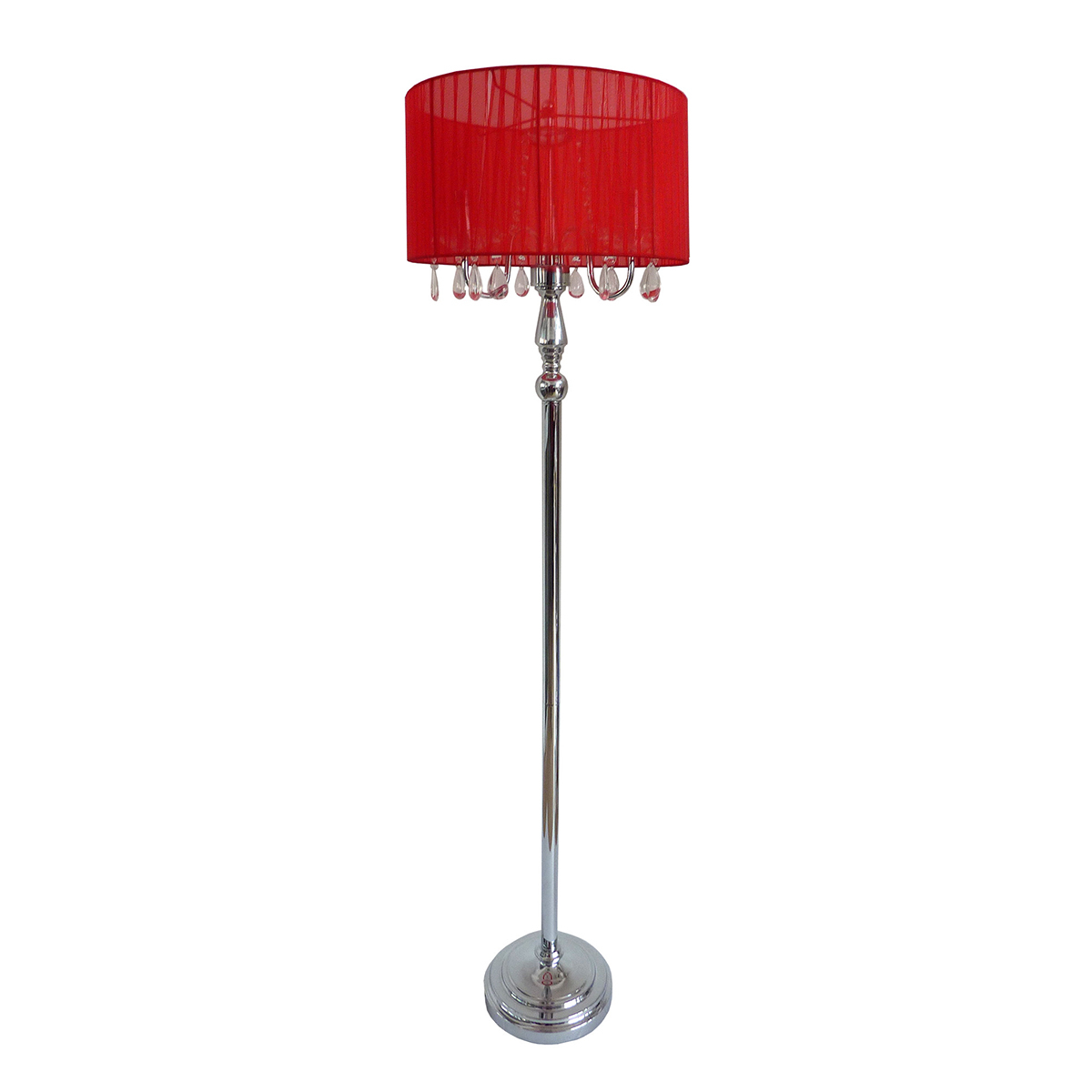 Elegant Designs Trendy Romantic Sheer Shade Floor Lamp With Hanging Crystals in proportions 1200 X 1200