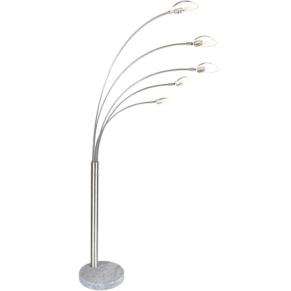 Elegant Led Floor Lamp With Five Curved Arms intended for size 1000 X 1000