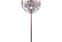 Elegant Lighting Geneva 715 In Rustic Intent Floor Lamp With Silver Shade Grey Crystal regarding size 1000 X 1000