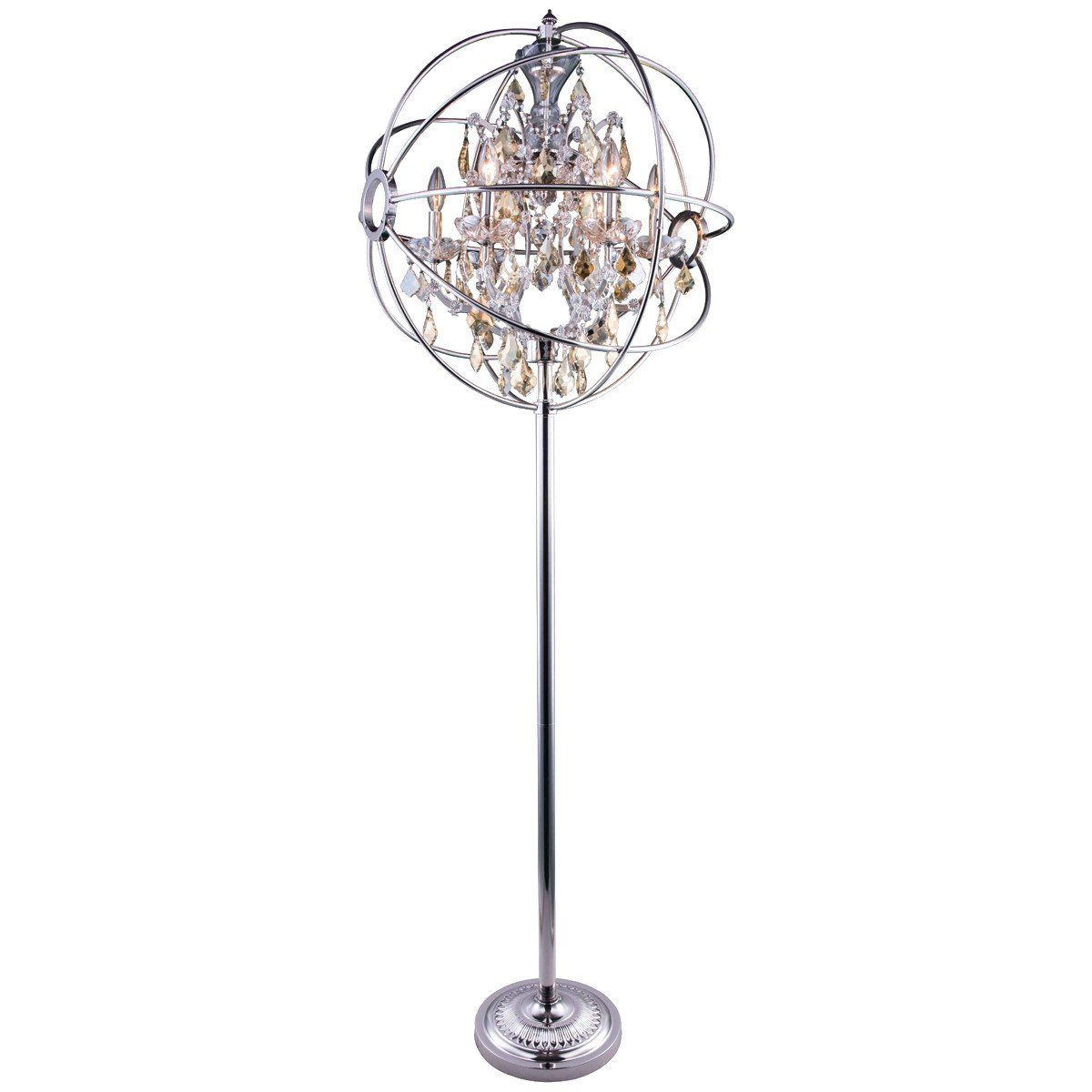 Elegant Lighting Geneva Floor Lamp Products Silver Floor with size 1200 X 1200