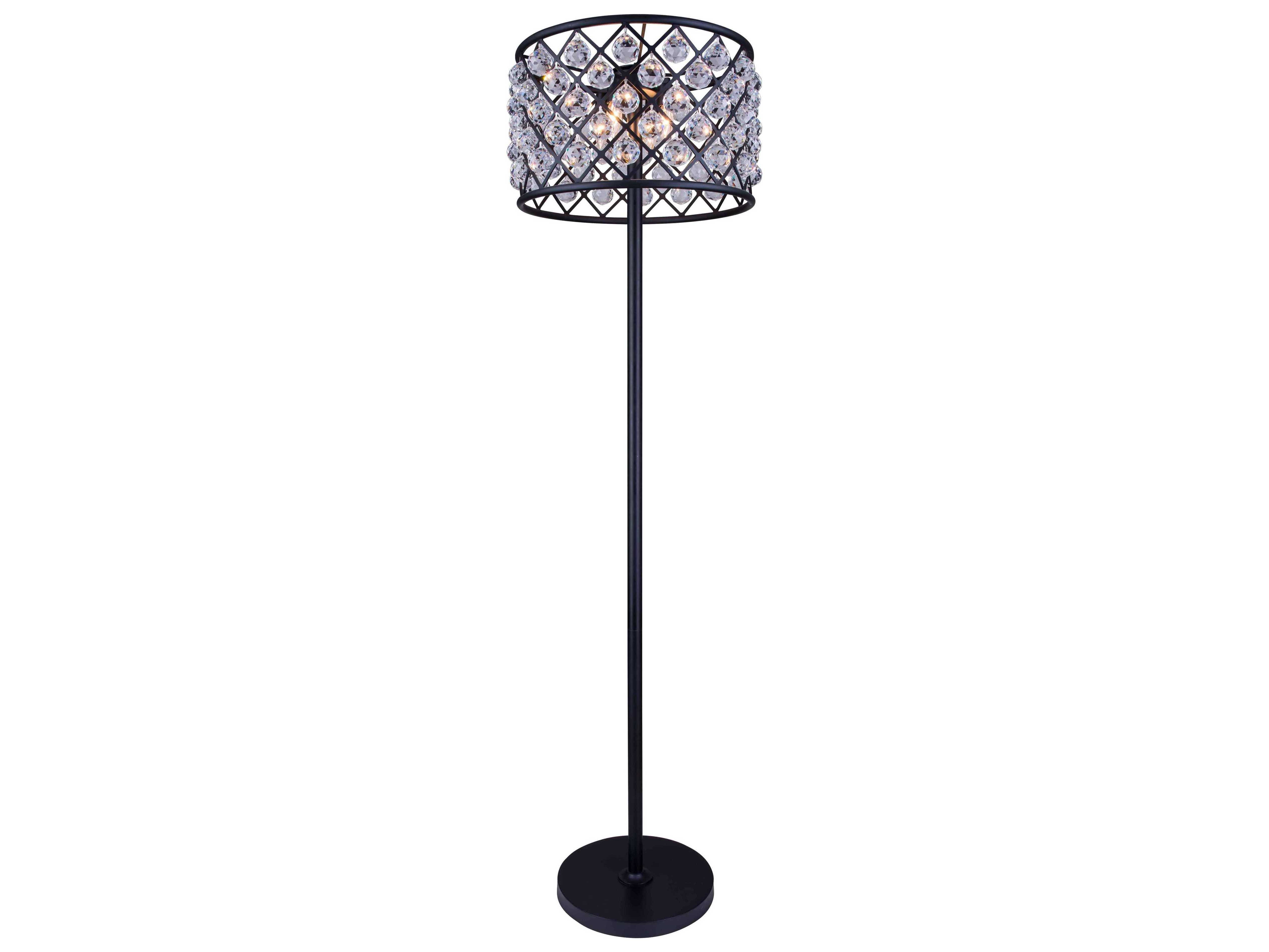 Elegant Lighting Madison Mocha Brown Clear Crystal Four Lights Floor Lamp with sizing 5070 X 3804