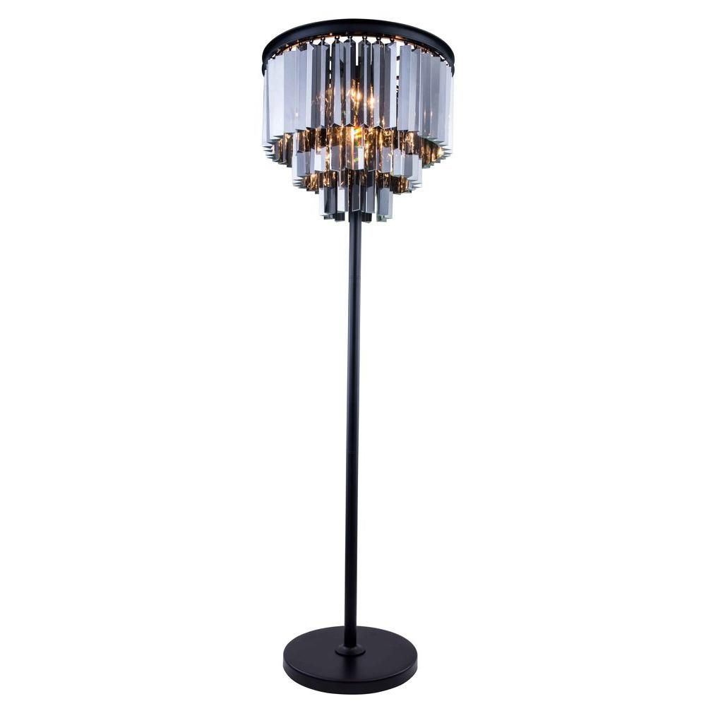 Elegant Lighting Sydney 63 In Mocha Brown Floor Lamp With in dimensions 1000 X 1000