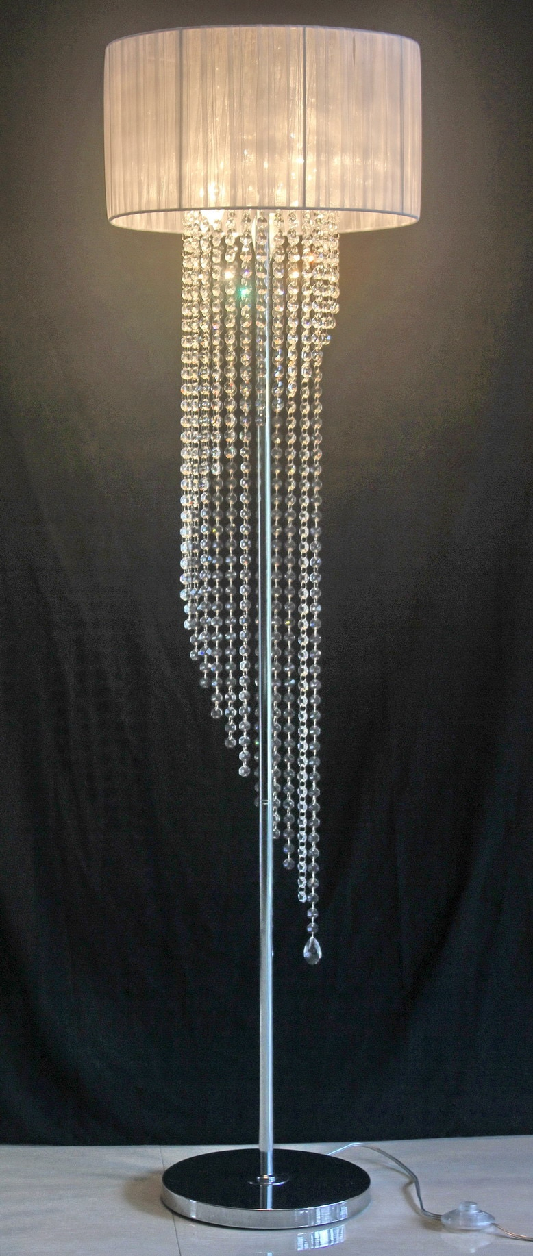 Elegant Romantic Ofhead Modern Fashion K9 Crystal Floor Lamp with size 778 X 1834
