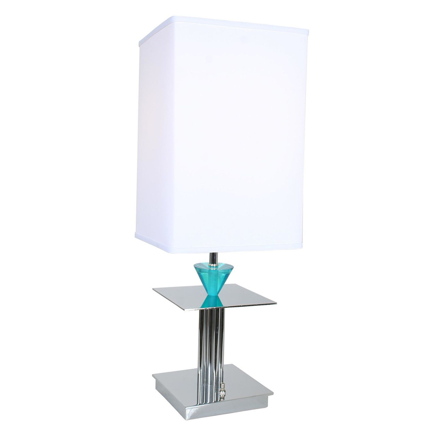 Elite 27 H Table Lamp With Square Shade Wayfair Van intended for dimensions 1500 X 1500