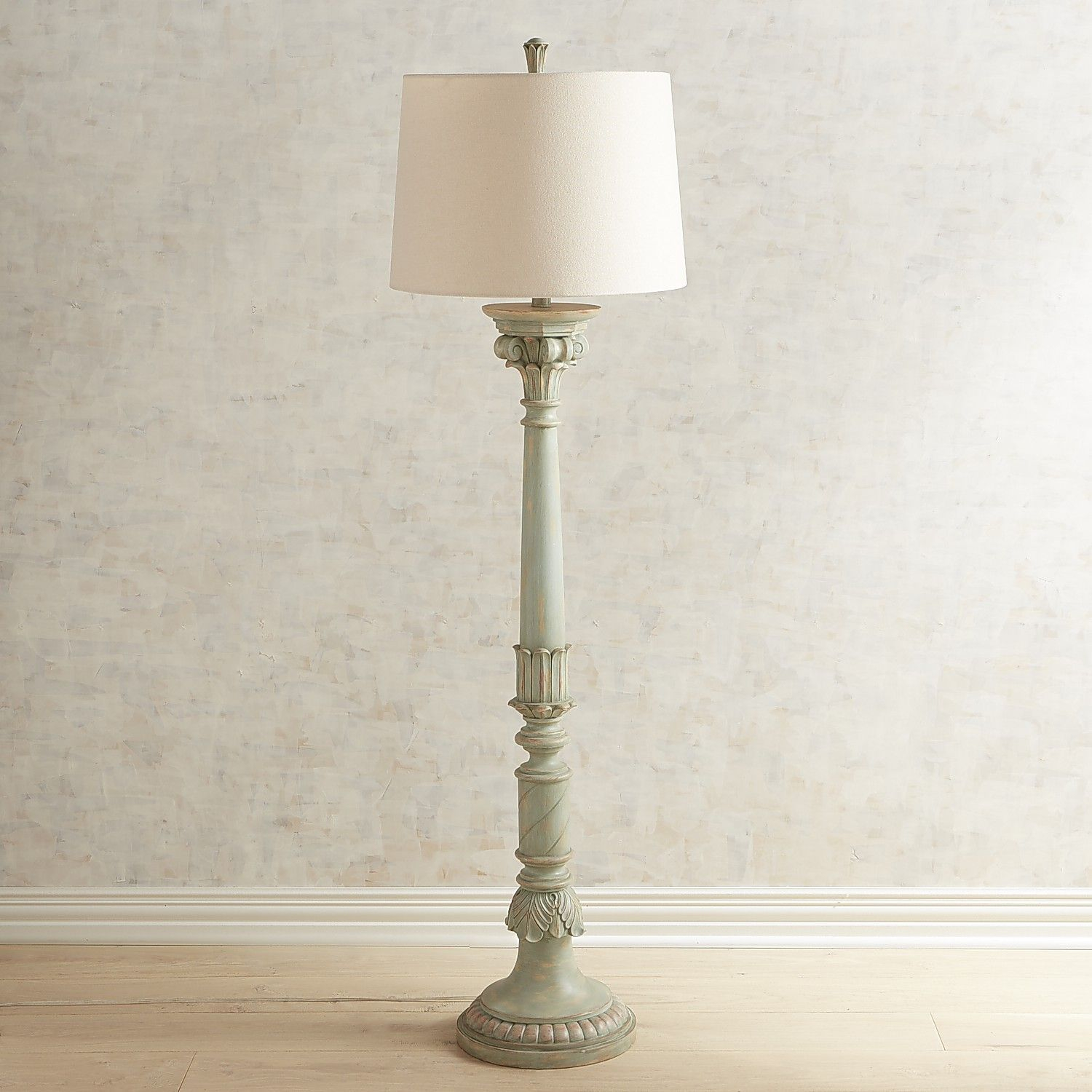 Eliza Blue Washed Floor Lamp Products Floor Lamp Blue with regard to measurements 1500 X 1500