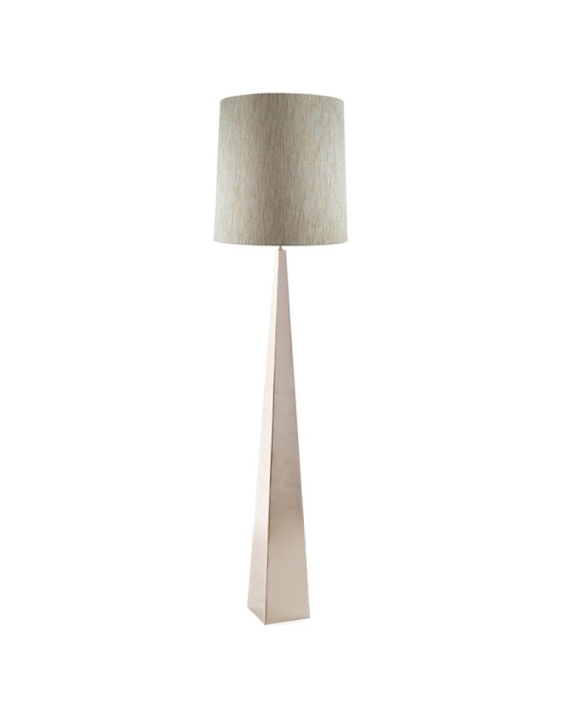 Elstead Lighting Ascent 1 Light Floor Lamp In Polished Nickel Finish Complete With Fortune Silver Shade in measurements 800 X 1000