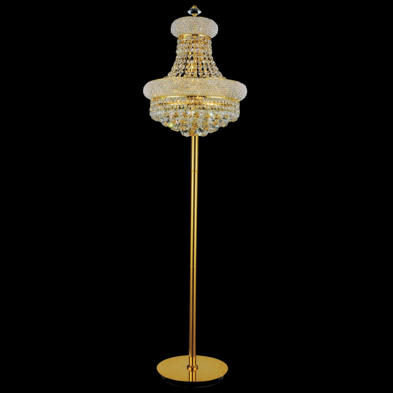 Empire Crystal Floor Lamp Chrome Gold 8 Lights in size 1280 X 1280