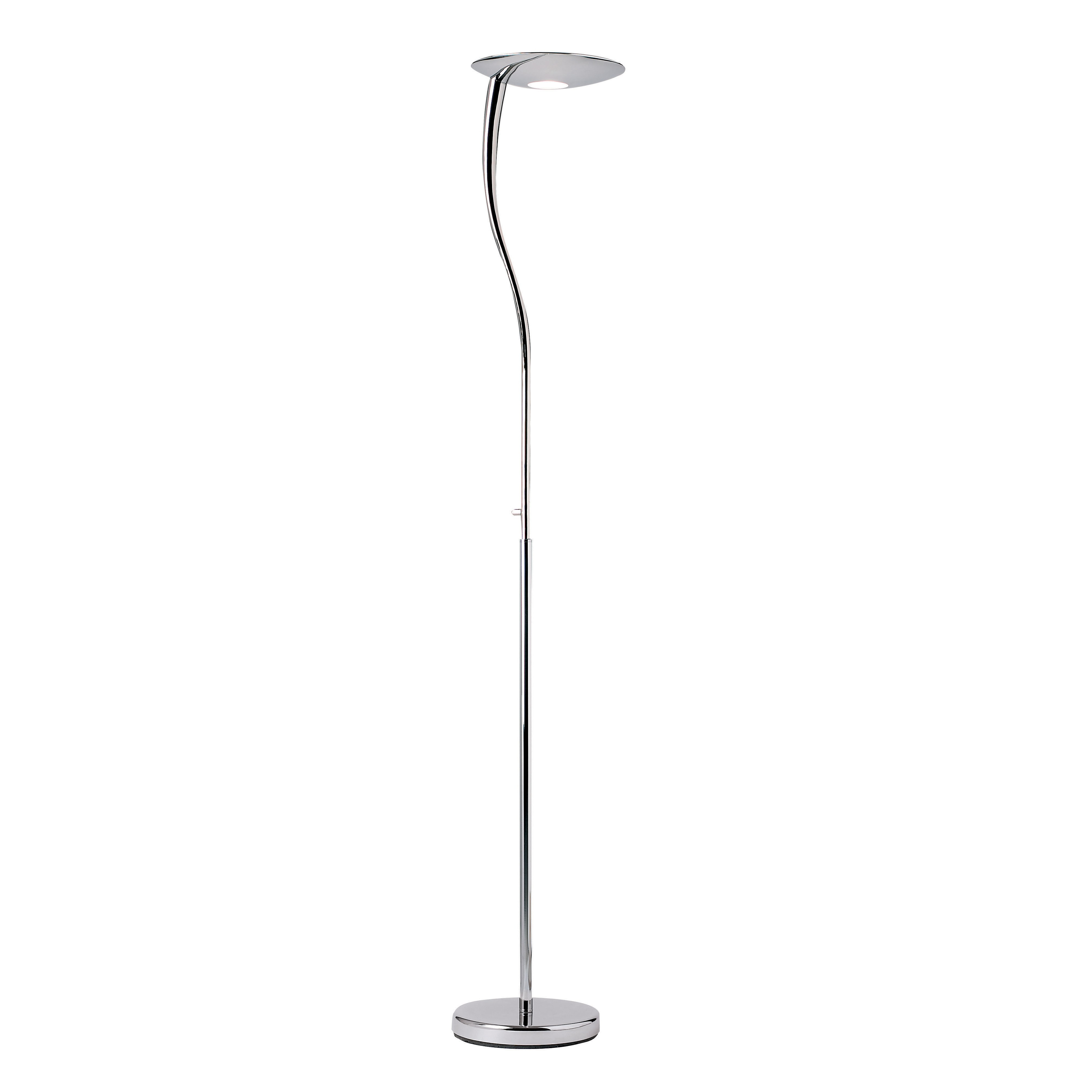 Endon Rimini Ch Task Floor Lamp Uplighter With Dimmer Polished Chrome in proportions 4008 X 4008