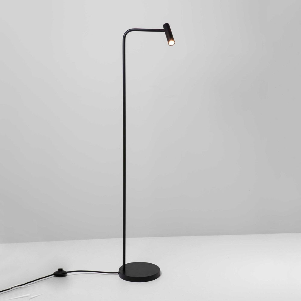 Enna Floor Led Lamp In Matt Black Switched Using 45w 2700k Led Ip20 With 3m Cable Astro 1058003 in proportions 1000 X 1000