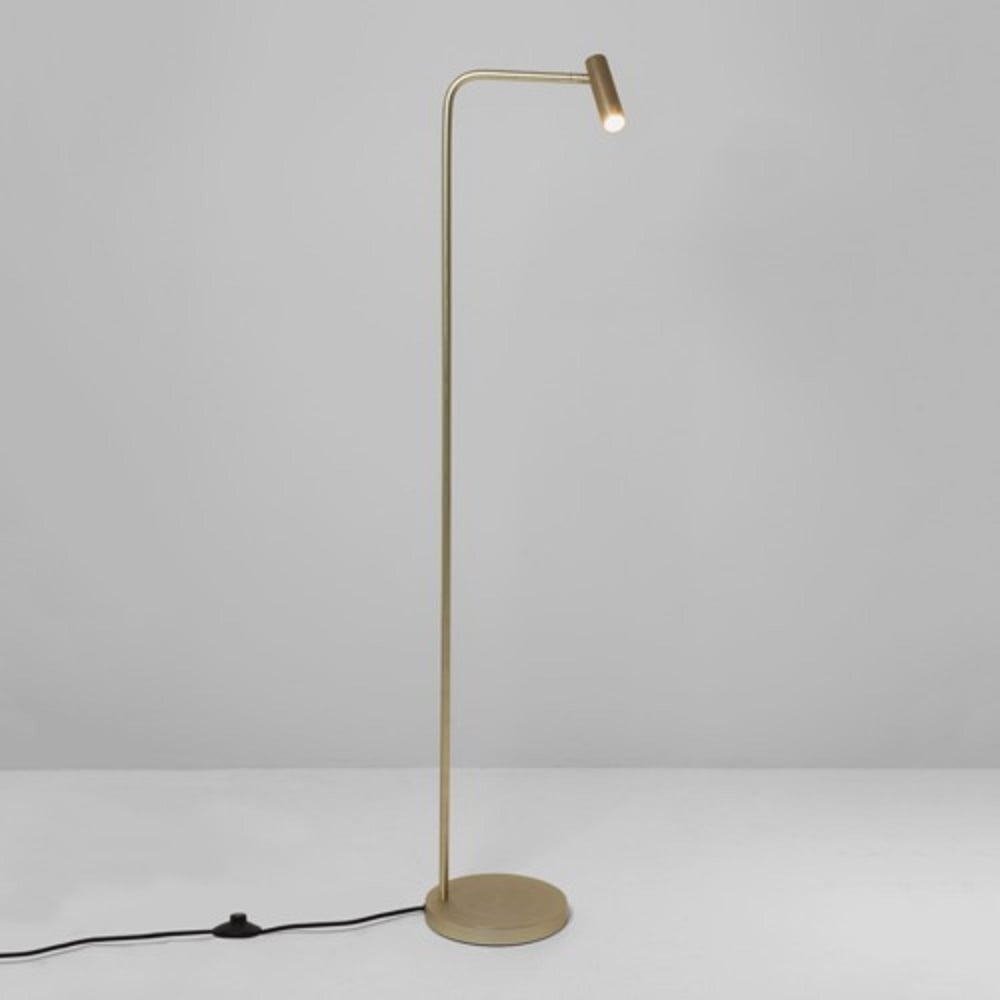 Enna Modern Minimalist Style Led Floor Reading Lamp Matt Gold pertaining to proportions 1000 X 1000