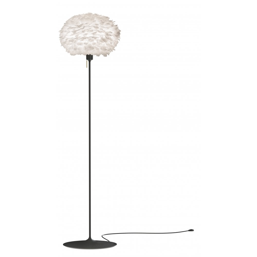 Eos Floor Lamp White Feather Eos Mediumblack Stand for sizing 1000 X 1000
