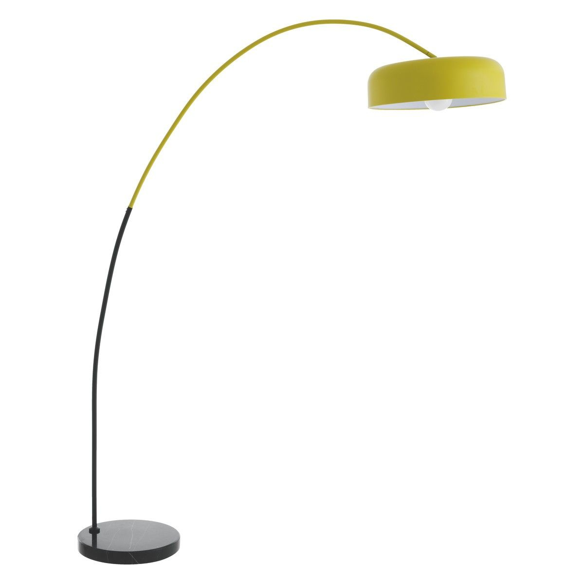Euan Black Yellow Metal And Marble Overreach Floor Lamp with dimensions 1200 X 1200