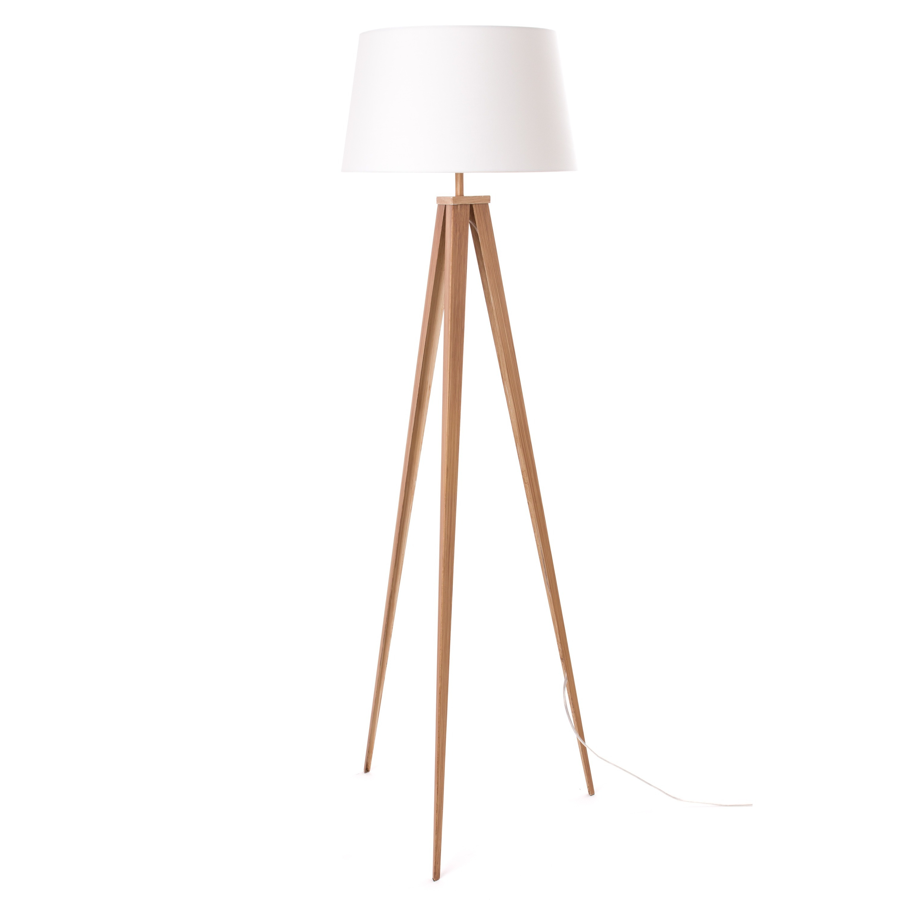 Euro Style Collection Berlin 60 Tripod Floor Lamp Woodwhite for size 3000 X 3000