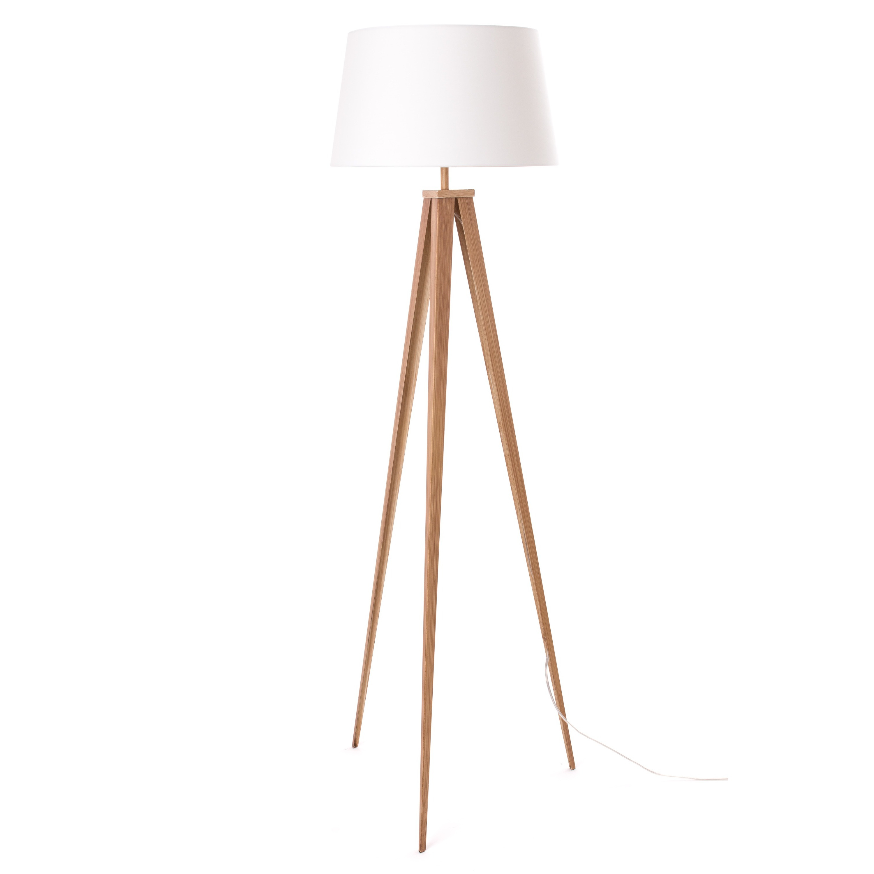 Euro Style Collection Berlin 60 Tripod Floor Lamp Woodwhite with size 3000 X 3000