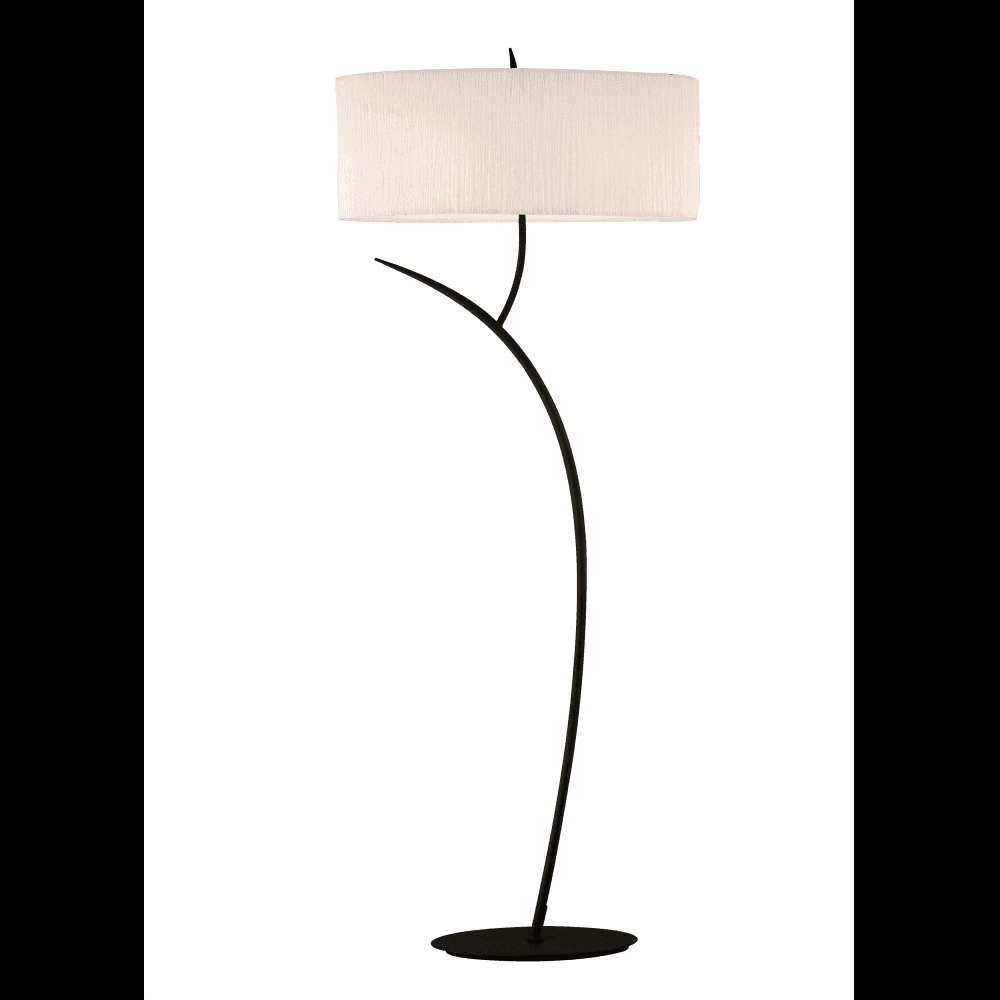 Eve Floor Lamp In Anthracite With White Oval Shade for dimensions 1000 X 1000