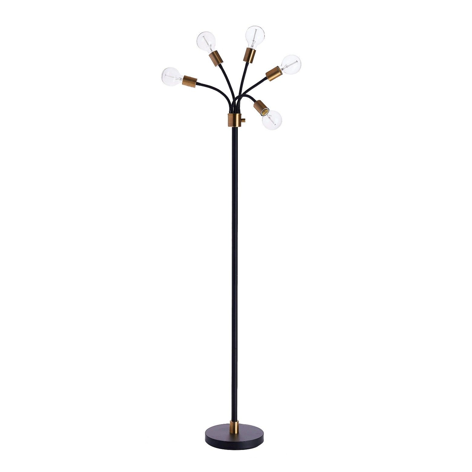 Exposed Bulb Multi Head Floor Lamp Brass Includes Energy pertaining to measurements 1560 X 1560