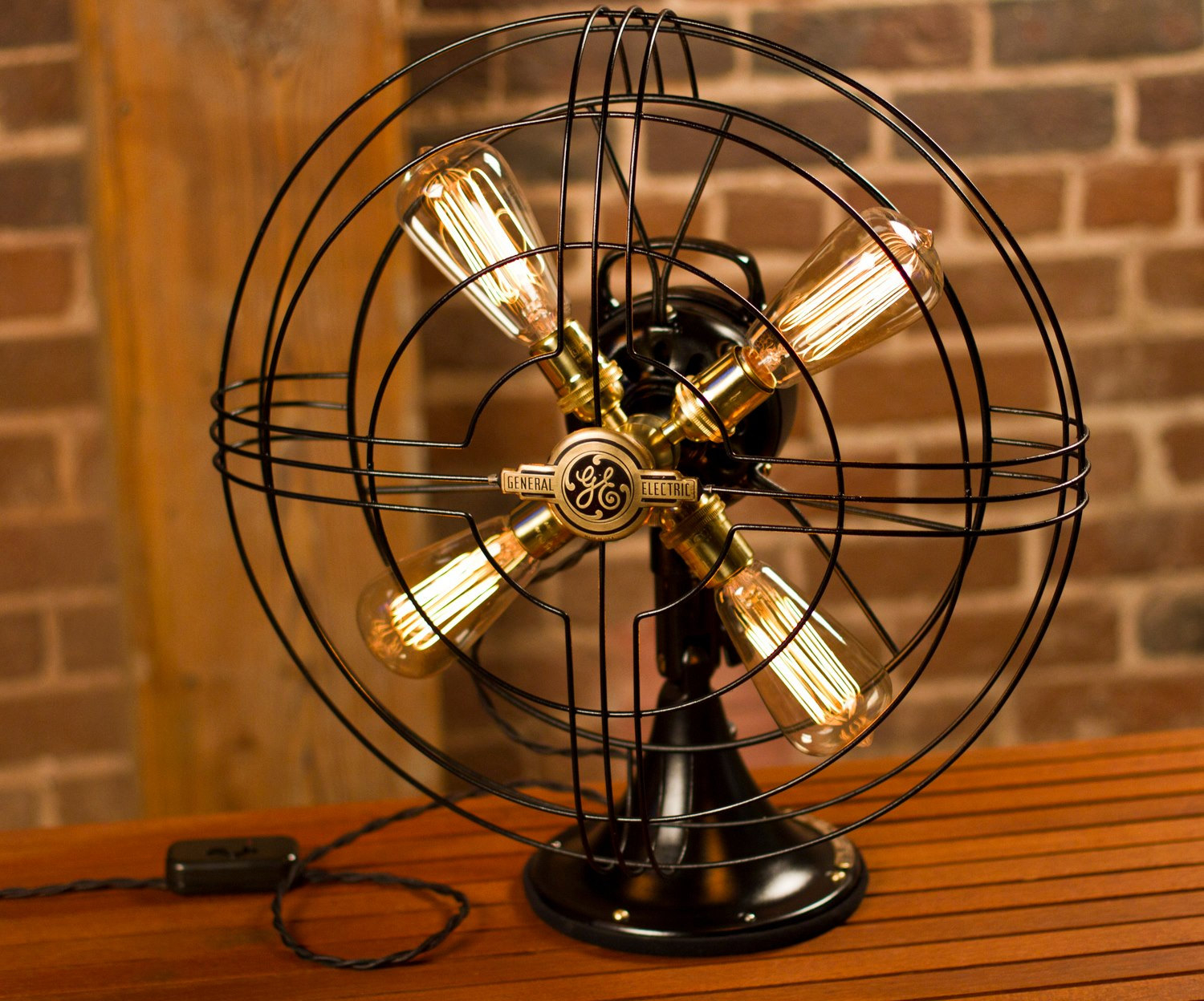 Fan Lamp Large Ge Model Brass with dimensions 1500 X 1248