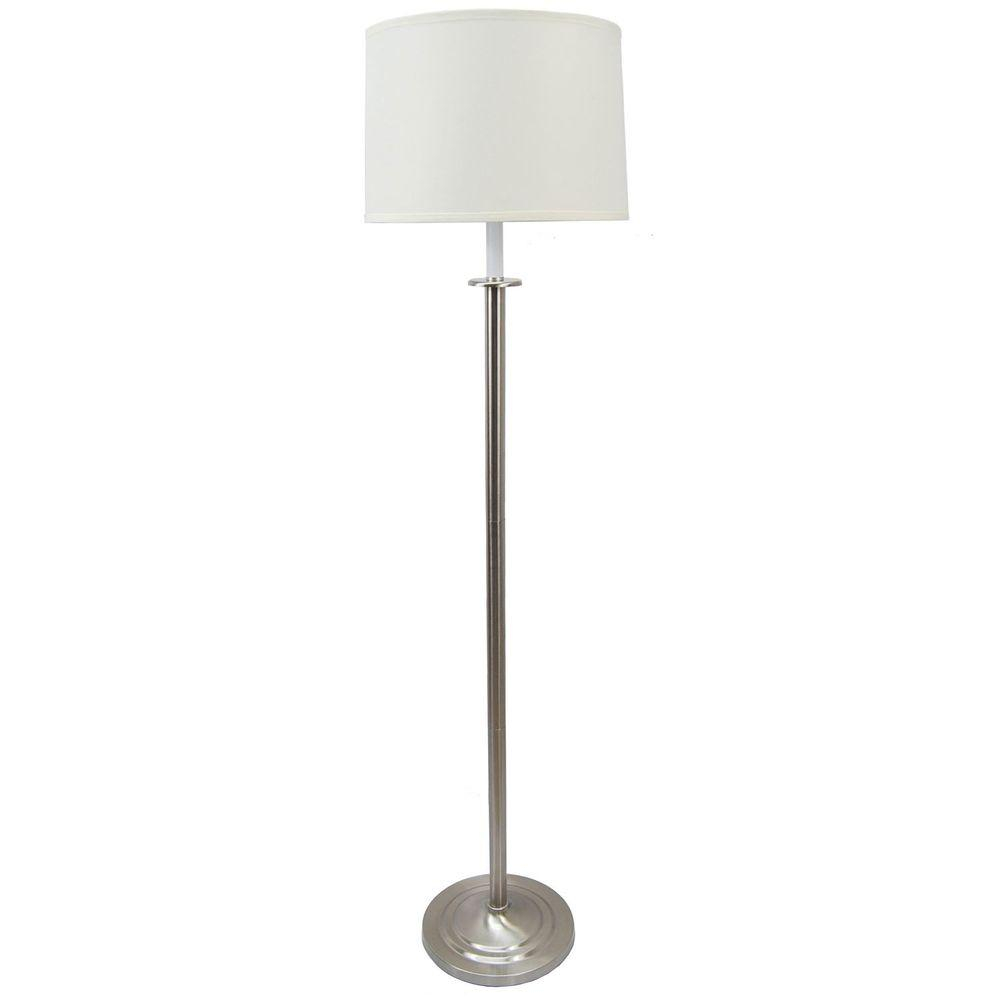 Fangio Lighting 59 In Brushed Steel Metal Floor Lamp intended for size 1000 X 1000
