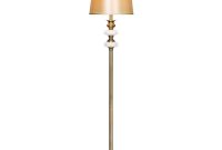 Fangio Lighting 60 In Antique Brass And White Glass Contemporary Candlestick Floor Lamp throughout measurements 1000 X 1000