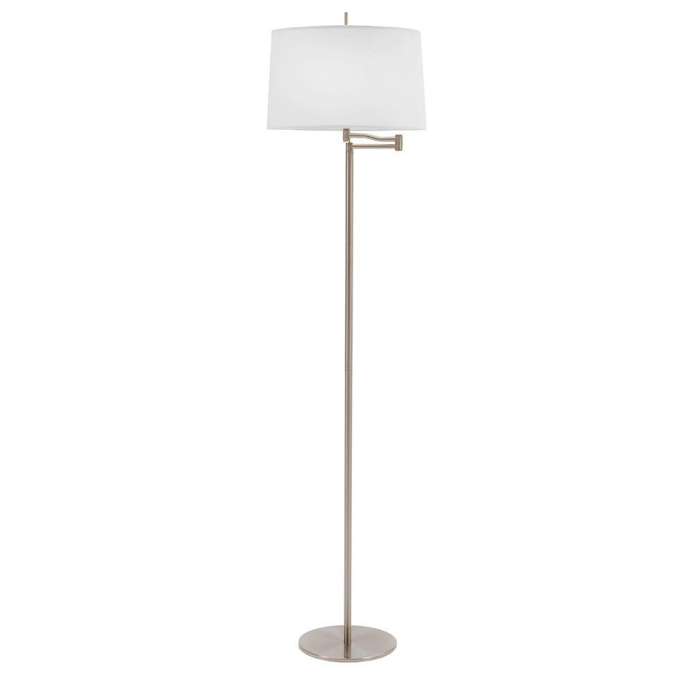 Fangio Lighting 62 In Brushed Steel Metal Swing Arm Floor Lamp within size 1000 X 1000