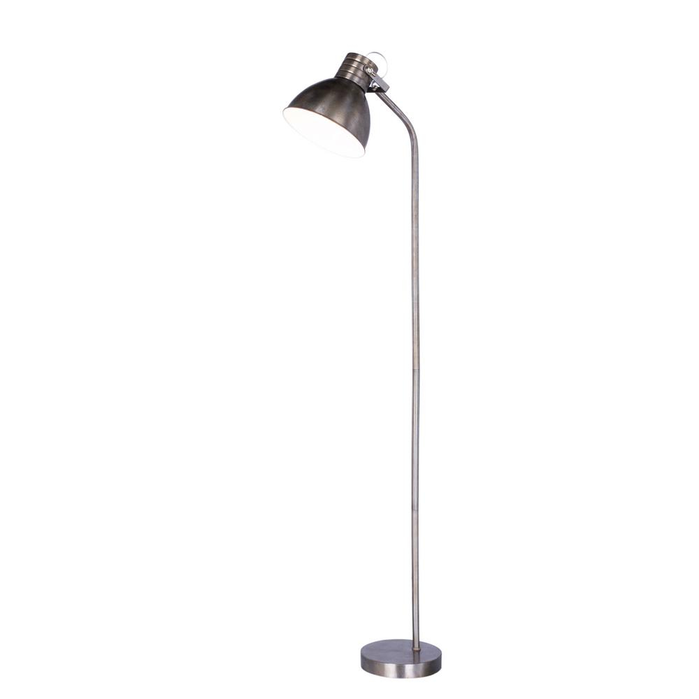 Fangio Lighting 665 In Rust Brushed Steel Metal Floor Lamp In A Modern Task Lamp Style throughout sizing 1000 X 1000