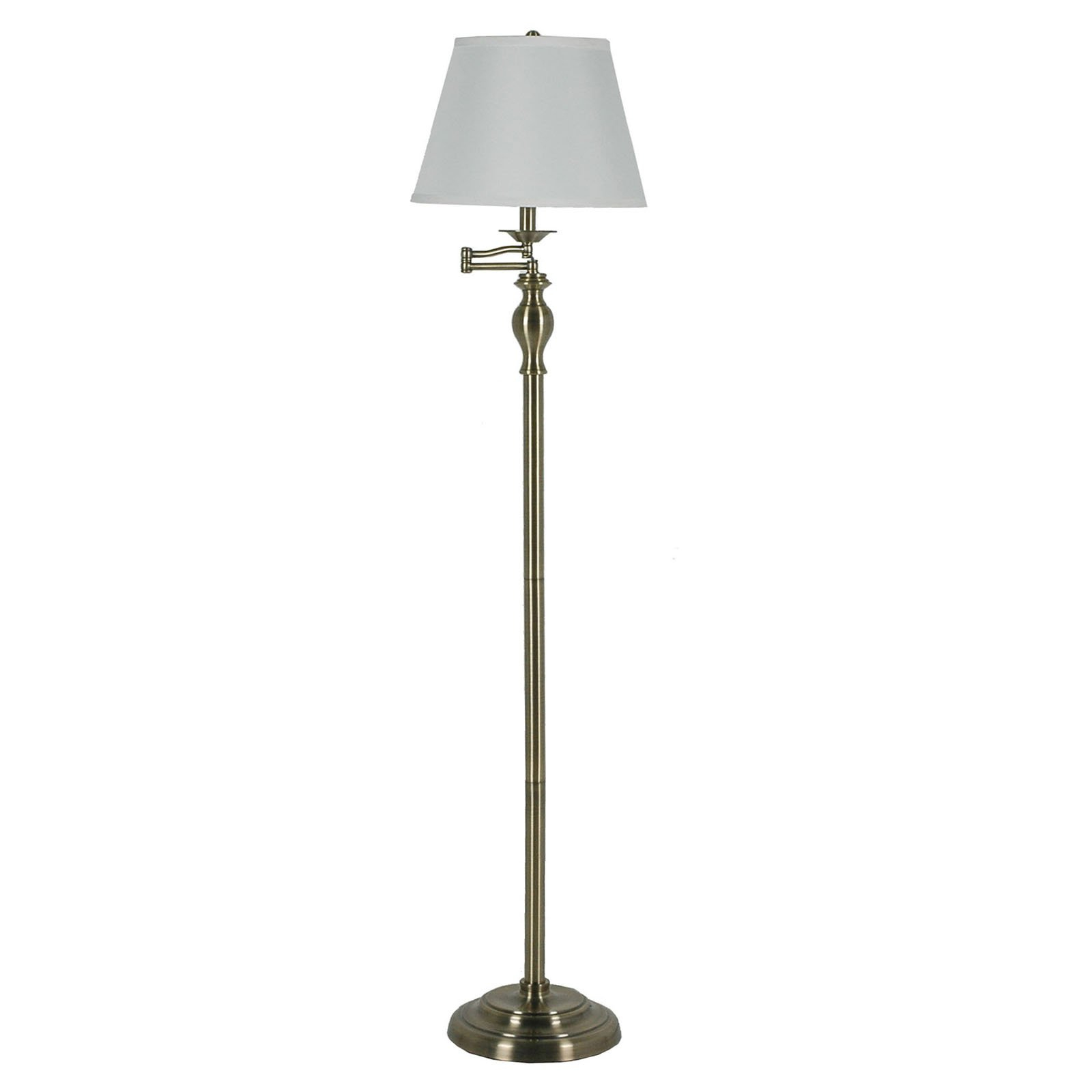 Fangio Lighting W 1258 Antique Brass Metal Swing Arm Floor Lamp Walmart for size 1600 X 1600