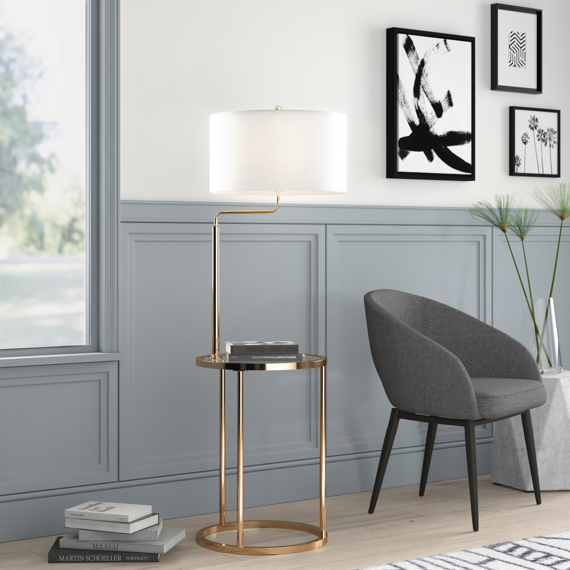 Farlow Side Table 57 Floor Lamp intended for dimensions 2000 X 2000