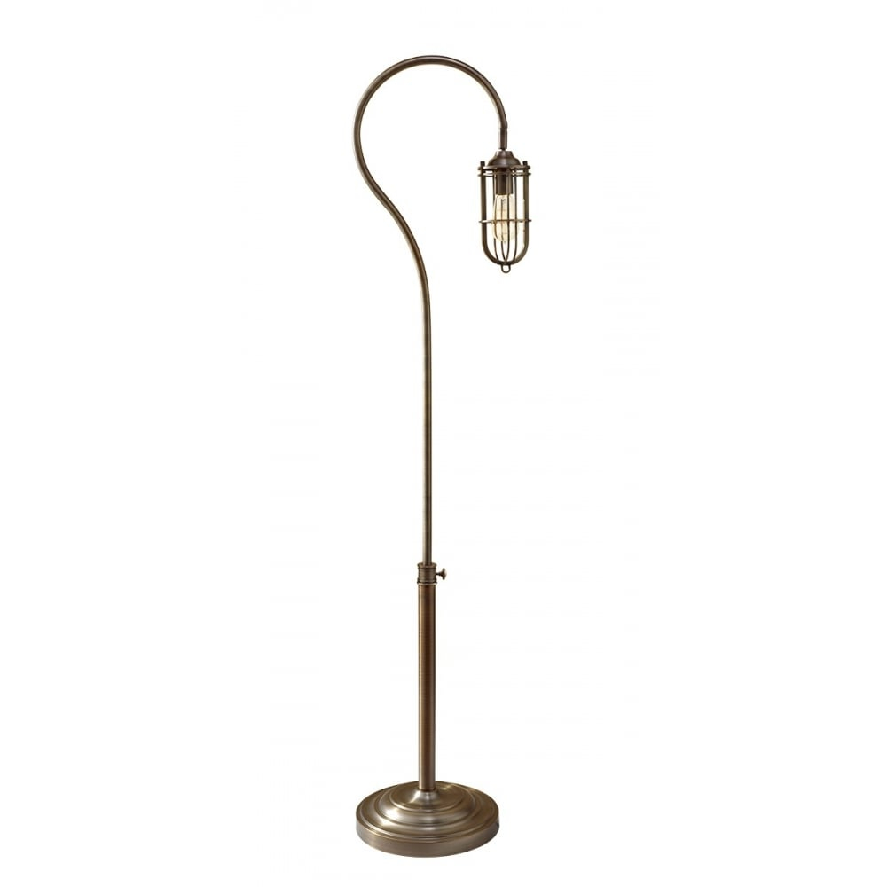 Feiss Urban Renewal Industrial Floor Lamp In Dark Antique Brass Finish Feurbanrwlfl1 intended for sizing 1000 X 1000