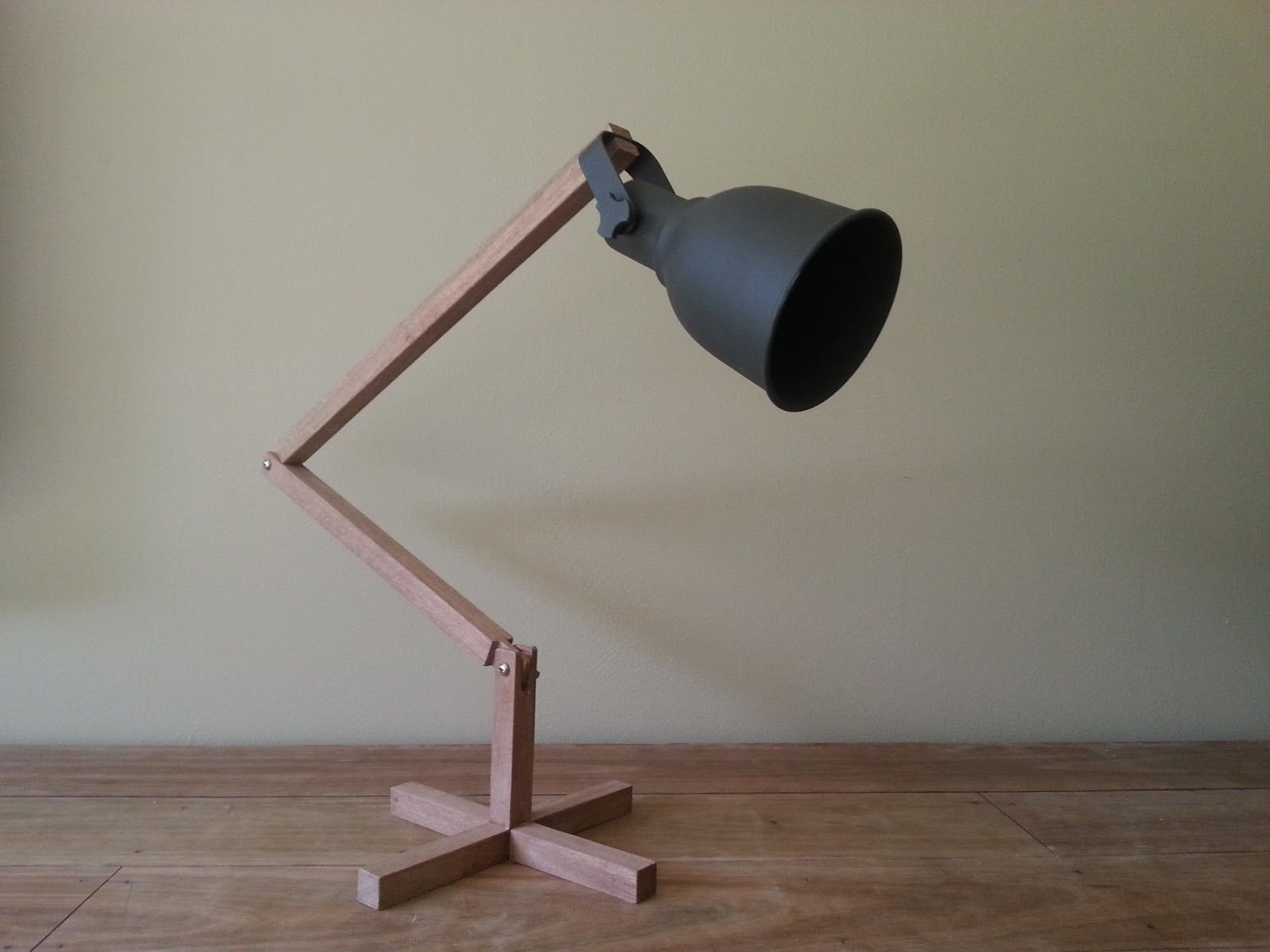 Finished Lamp Made From 18mm Square Maple Timber 2 Wing in proportions 1600 X 1200