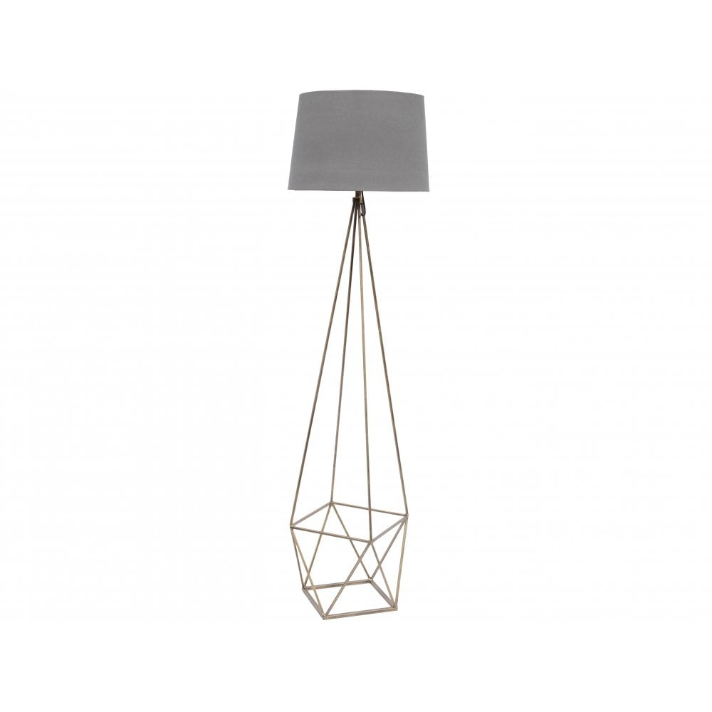 Flanders Geometric Floor Lamp Grey And Gold pertaining to dimensions 1000 X 1000