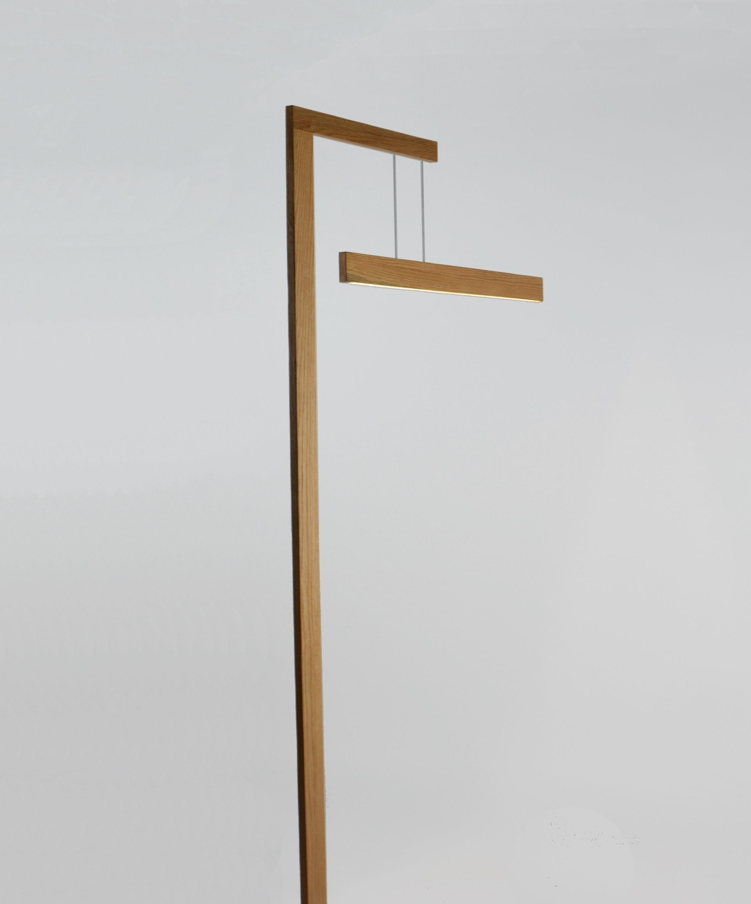 Float Oak Floor Lamp With Suspended Dimmable Led Lighting with regard to size 2538 X 3057