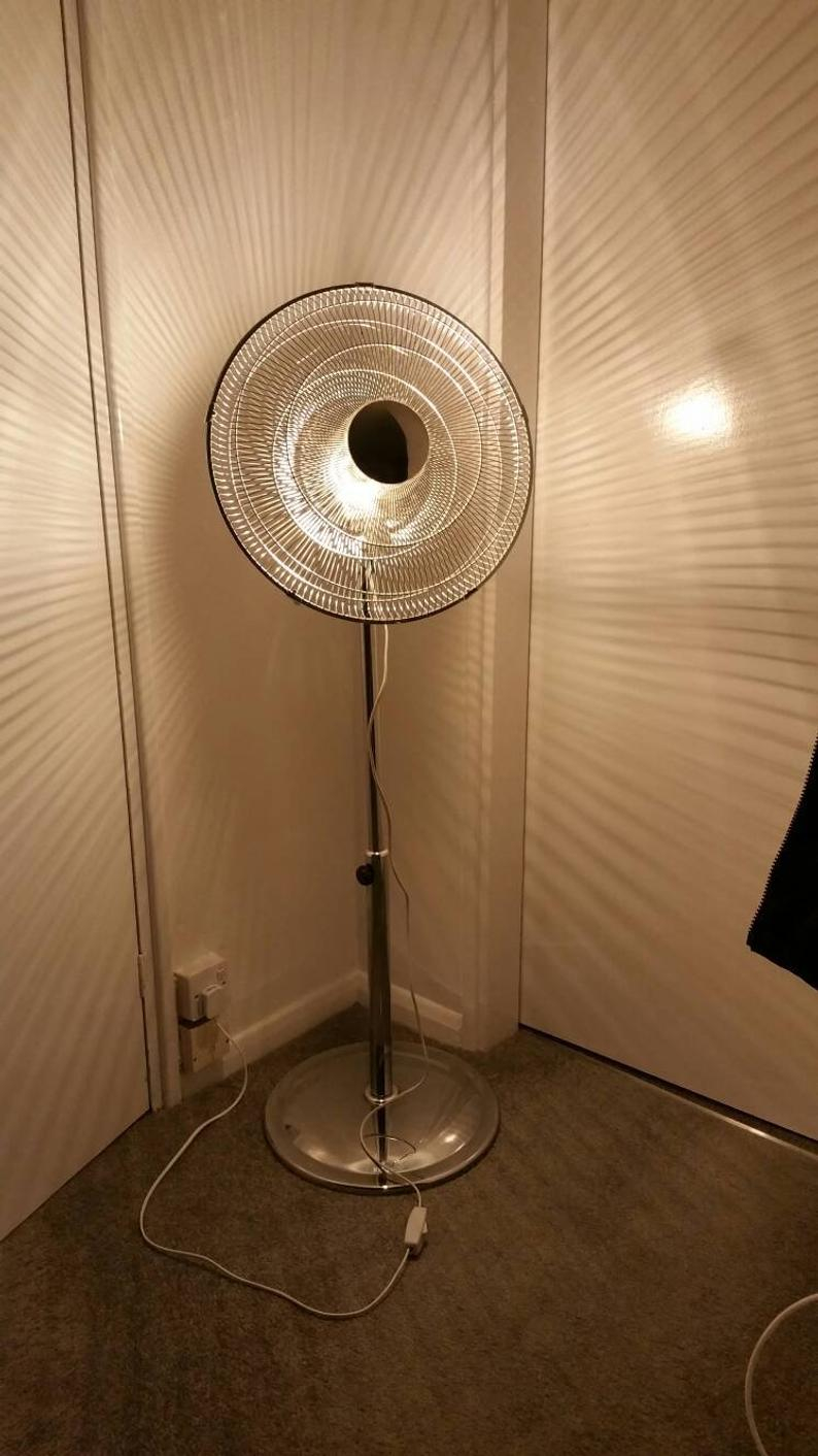 Floor Fan Upcycled Into A Floor Lamp Standard Lamp pertaining to size 794 X 1412