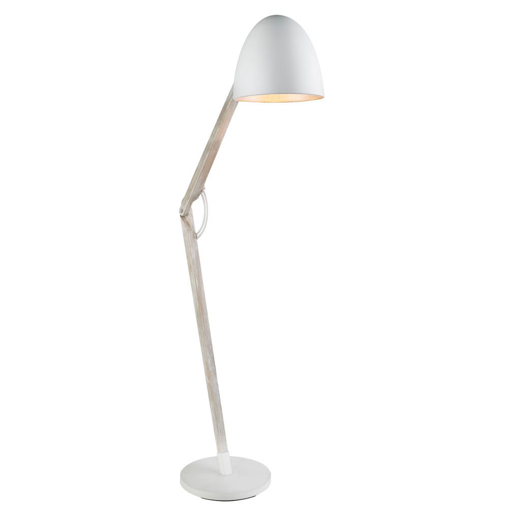 Floor Lamp Aluminum Wood Adjustable Joint H 188 Cm Gaua in proportions 1000 X 1000