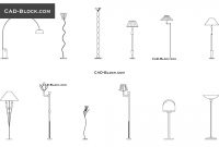 Floor Lamp Autocad Block pertaining to proportions 1080 X 760