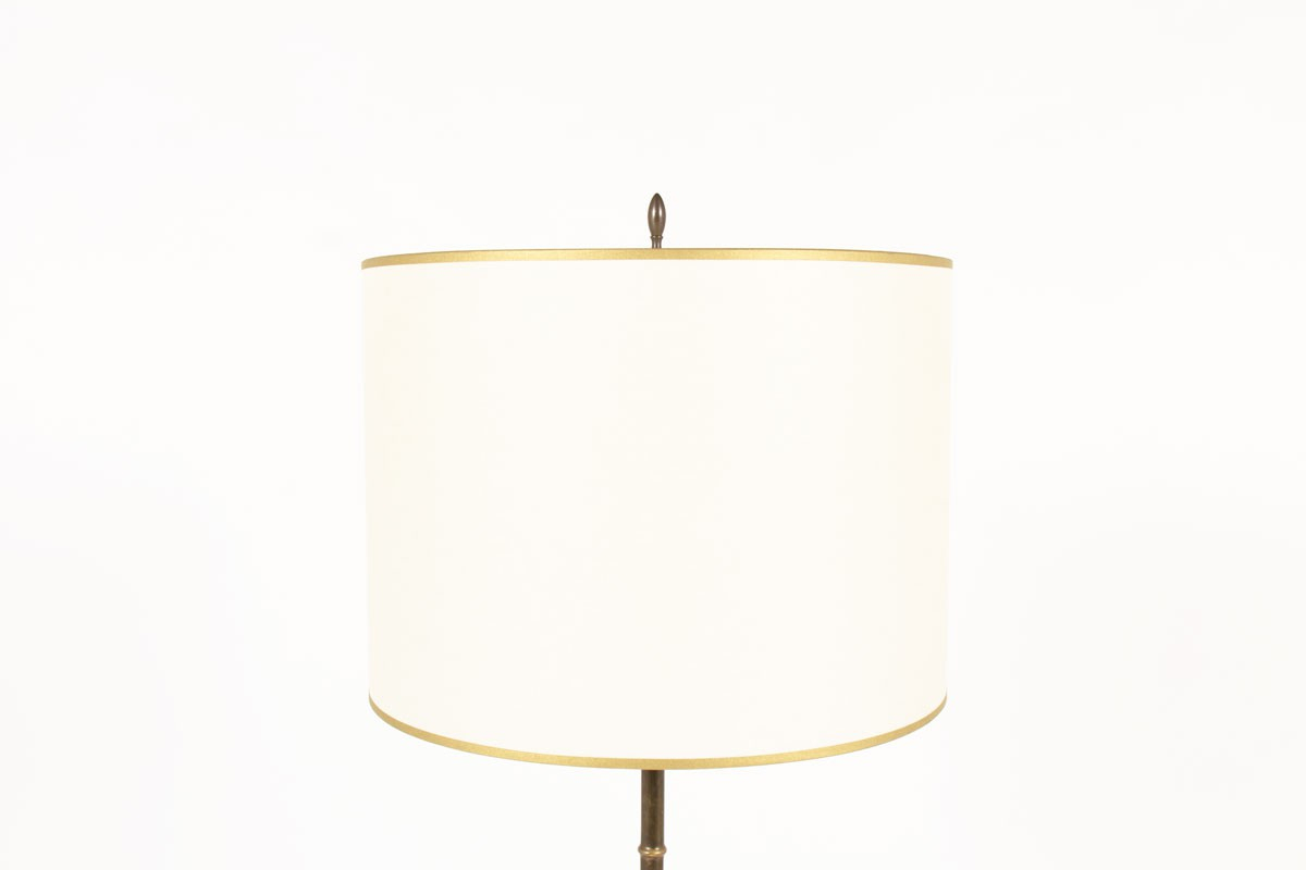 Floor Lamp Bamboo Style In Brass With Beige Lampshade 1950 within dimensions 1200 X 800