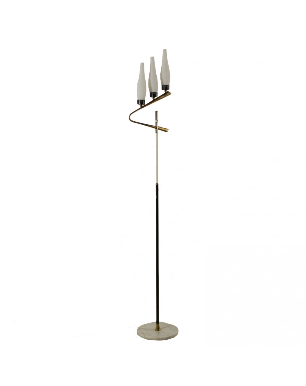 Floor Lamp Brass Marble Opaline Glass Vintage Italy 1950s 1960s within dimensions 1000 X 1260