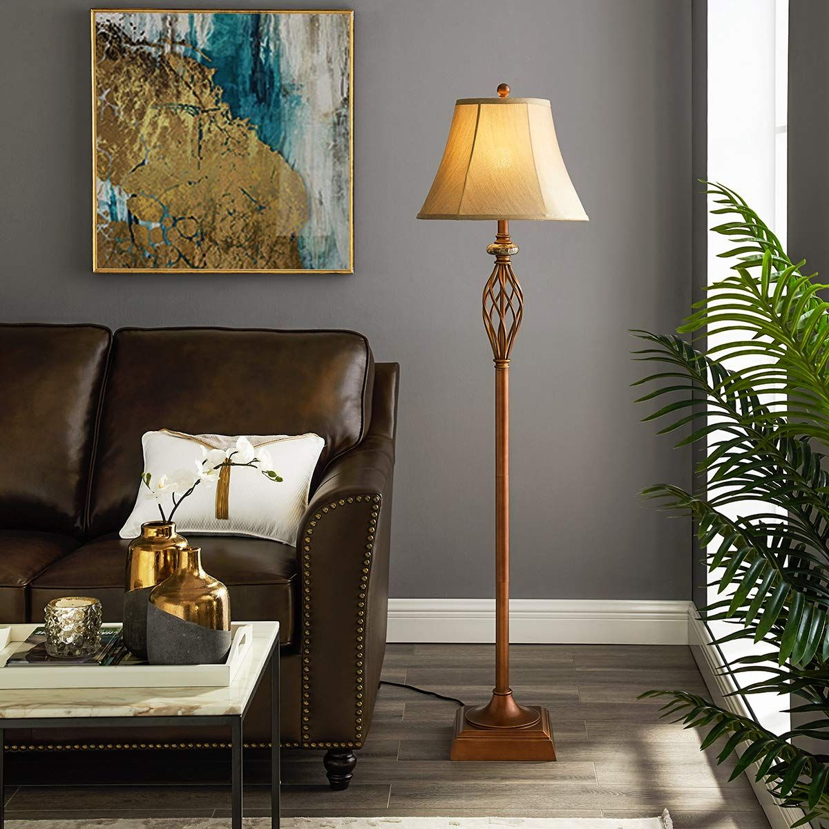 Floor Lamp Bronze Finish Traditional Iron Scroll Uplight throughout sizing 1200 X 1200