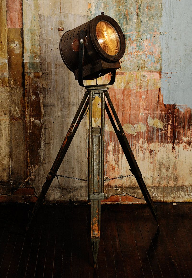 Floor Lamp From Vintage Theater Light And Tripod 47500 regarding measurements 800 X 1158