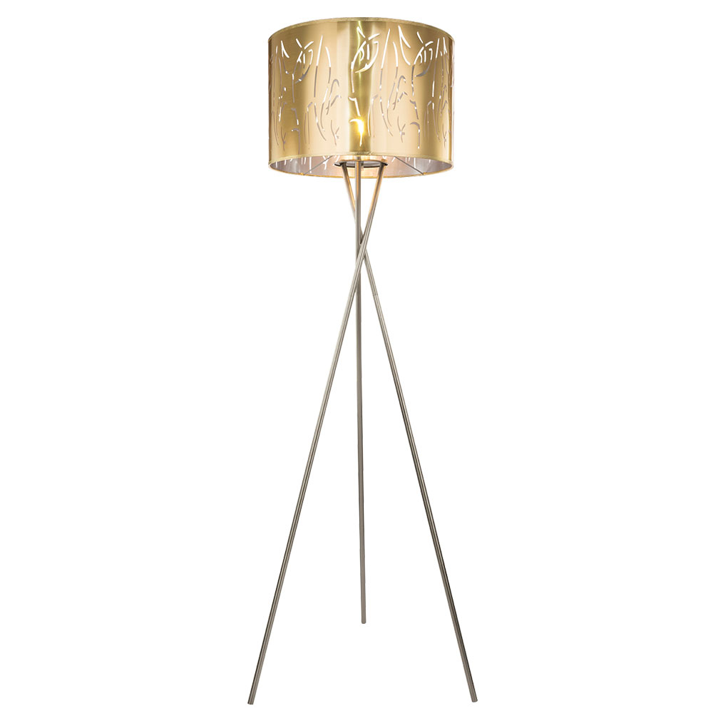 Floor Lamp Gold Decorative Punching Height 160 Cm Taxos with measurements 1000 X 1000