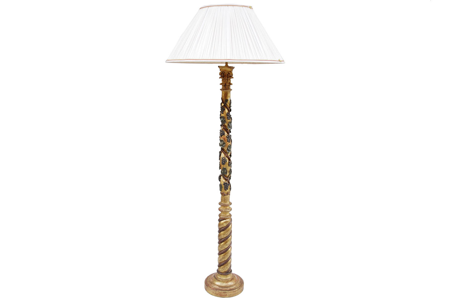 Floor Lamp In Painted And Sculpted Wood Circa 1880 intended for size 1500 X 1000