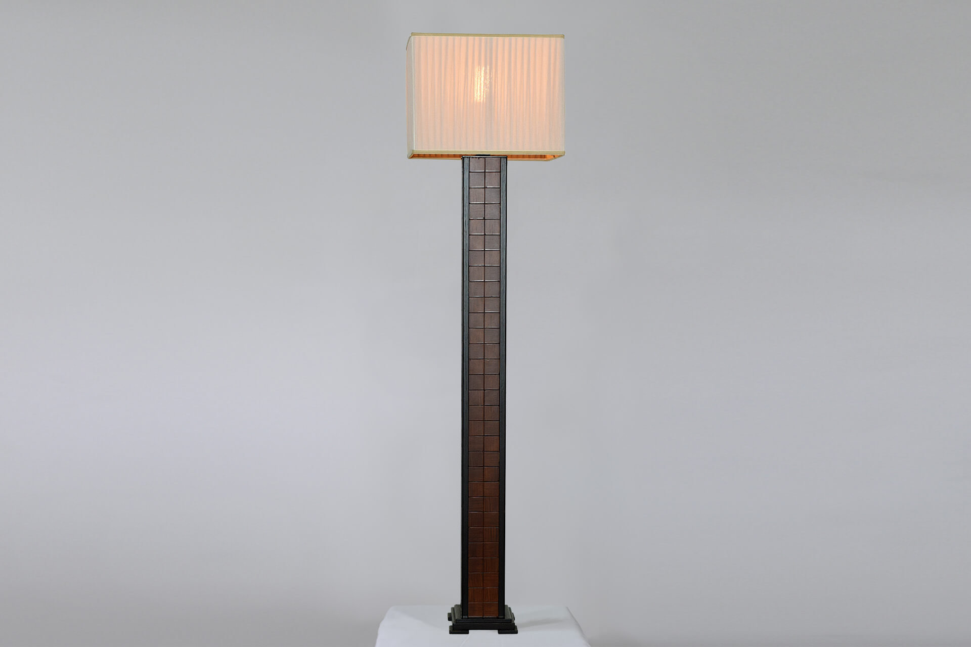 Floor Lamp In Rosewood Assembled In Mosaic And Lampshade In pertaining to sizing 1920 X 1280