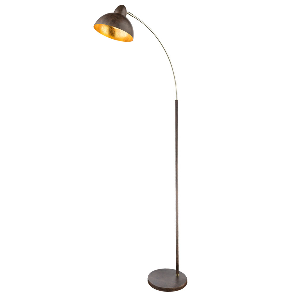 Floor Lamp In Rust And Gold Leaf Design Height 155 Cm Anita inside proportions 1000 X 1000