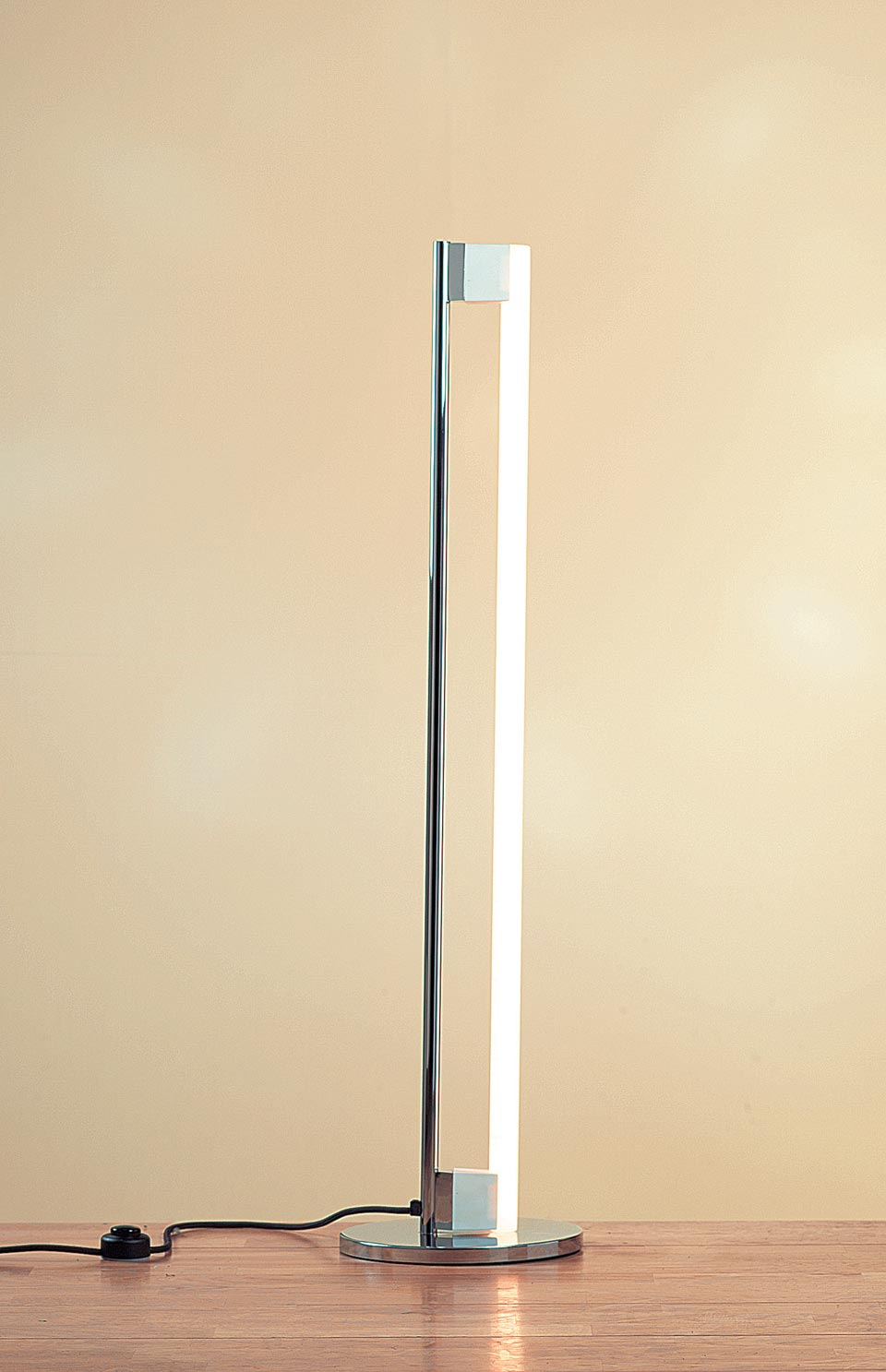 Floor Lamp In Solid Chromed Steel White Incandescent Tube with size 960 X 1487