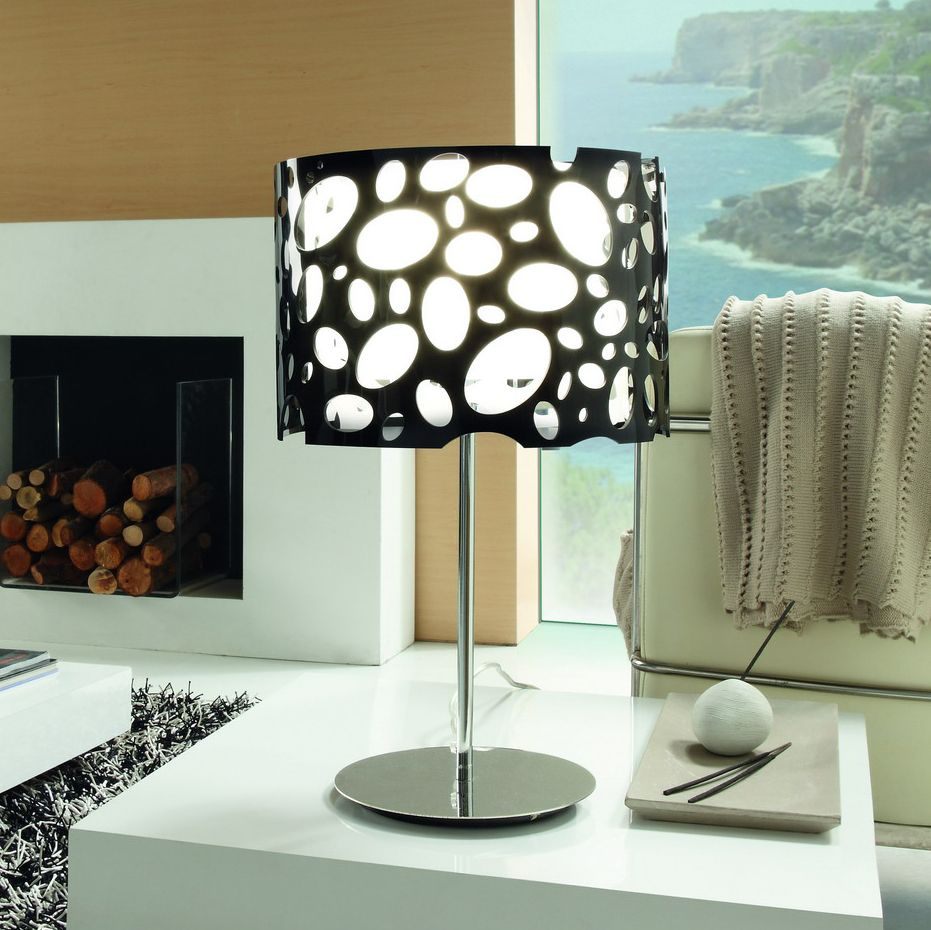 Floor Lamp Mantra Table Moon White And Black 1l Big in proportions 931 X 930