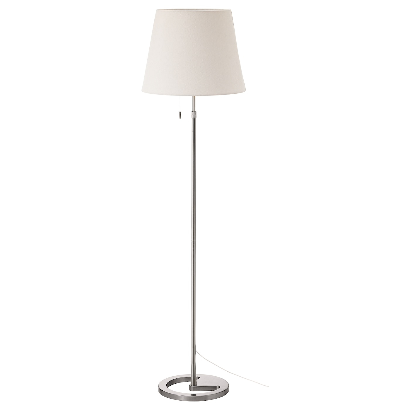 Floor Lamp Nyfors Nickel Plated White with dimensions 1400 X 1400